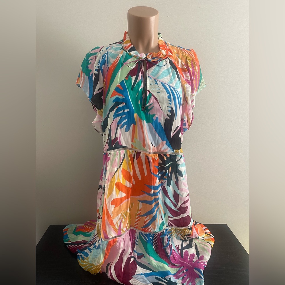 Marie Oliver Silk Frida Dress in Tropical Print